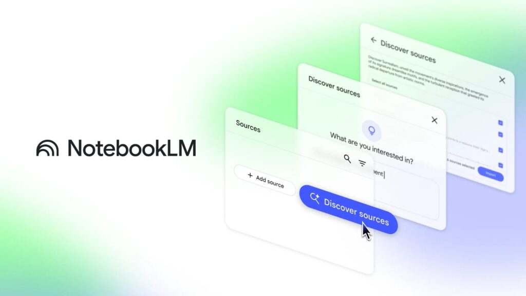 NotebookLM agora consegue encontrar suas fontes sozinho