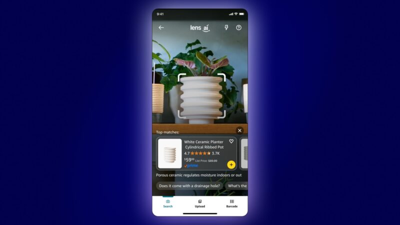 Amazon Lens Live, uma ferramenta de busca de produtos no mundo real 